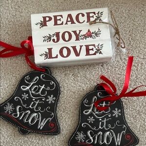 Bundle Wooden Holiday Decoration-NWT